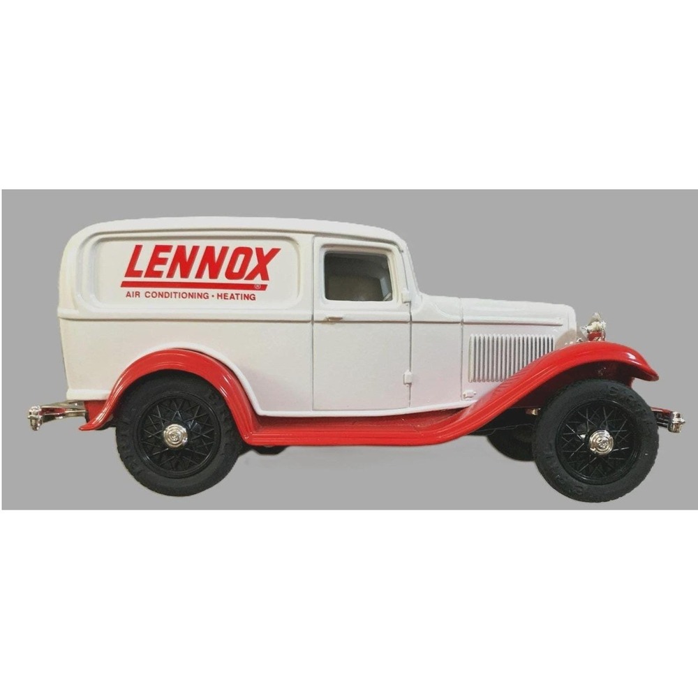 ERTL Diecast LENNOX HVAC 1932 Ford Panel Delivery Truck, Spare Tire 7" NOS Bank